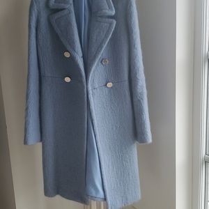 alpaca/blend beautiful light blue coat